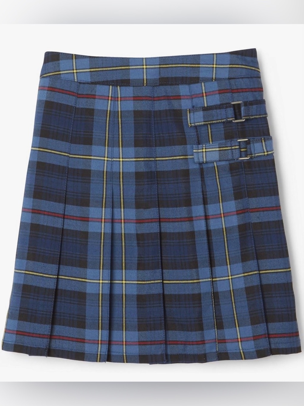 French Toast Girls Adjustable Waist Pleated-Front Two-tab Skort/Scooter Blue/Red